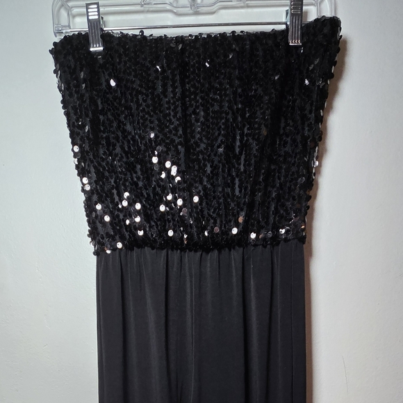 Womens Strapless Jumpsuit Charlotte Russe Black Small - Picture 10 of 12